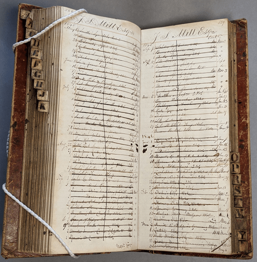 Image of handwritten library register